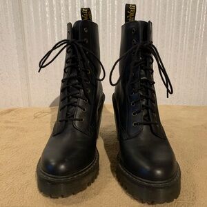 Dr. Martens Black Leather Combat Boots